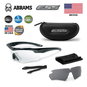 Тактичні балістичні захисні окуляри ESS Crossbow 2 Lens Smoke Grey/Clear | Black