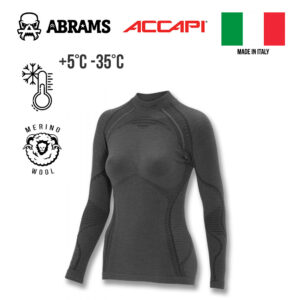 Термофутболка з довгим рукавом жіноча Accapi Ergowool | Iron/Black