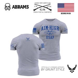 Футболка Grunt Style USAF – Aim High U.S.A.F. T-Shirt | Athletic Heather