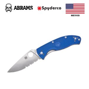Ніж Spyderco Tenacious blue напівсерейтор