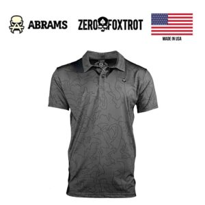 Поло Zero Foxtrot Performance Polo | Charcoal Topographic
