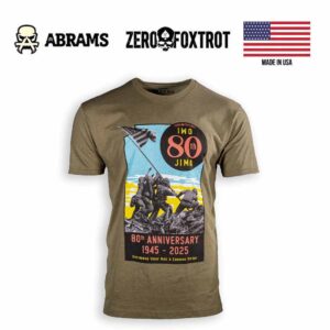 Футболка Zero Foxtrot Iwo Jima 80th Tee | OD Green