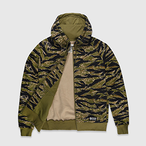 Худі Zero Foxtrot Smuggler Fleece Zip Hoodie | Tiger Stripe Gold