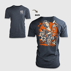 Футболка Zero Foxtrot Namakubi Kunoichi Tee | Charcoal