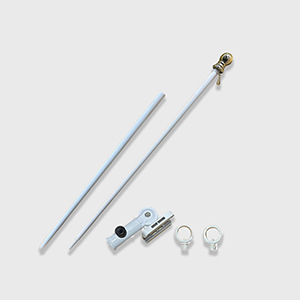 Флагшток Annin Flagmakers Spinning Pole MTG Set White With Ball