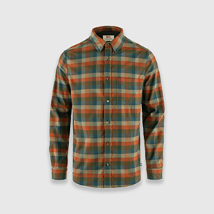 Сорочка FJALLRAVEN Lappland Stretch | Laurel Green/Autumn Leaf