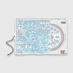 Лінійка тактична велика Big Tactical Ruler PROTRACTOR NATO Blue Border 315x208 mm