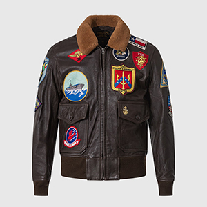 Куртка Cockpit USA “Movie Hero” ™ Top Gun Navy G-1 Jacket | Brown