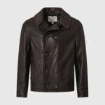 Куртка Cockpit USA Naval Short Leather Peacoat  | Brown