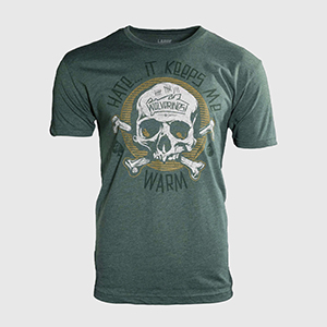 Футболка Zero Foxtrot It Keeps Me Warm Tee | Forest Green